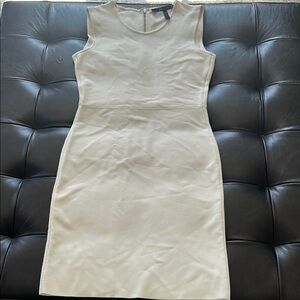 BCBGMaxAzria Cream Textured Dress thick material
